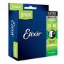 Imagem de Kit 3 Encordoamentos Elixir Guitarra .010 Optiweb Light