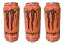 Imagem de Kit 3 Energético Monster Zero Açúcar Ultra Peachy Keen 473ml