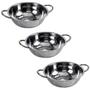 Imagem de Kit 3 Escorredor Inox Arroz Macarrão Peneira De Cozinha 25Cm