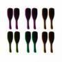 Imagem de Kit 3 escovas para cabelo mágica com cabo longo anti frizz prático