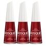 Imagem de Kit 3 Esmalte Risqué 7 Vermelhos Cor Doce Orgulho Hipoalergênico com 8ml