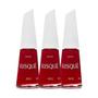 Imagem de Kit 3 Esmalte Risqué Vermelho Cremoso Beijo 8ml