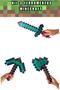 Imagem de Kit 3 espada picareta machado Minecraft Brinquedo Mdf Resistente