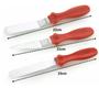 Imagem de Kit 3 Espátulas Para Confeitar Bolo Em Inox Vermelha