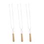 Imagem de Kit 3 Espetos Duplo Inox Com Cabo Churrasco Churrasqueira