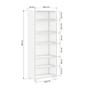 Imagem de Kit 3 Estantes para Livros 5 Prateleiras 188cmx181,5cm Office