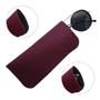 Imagem de Kit 3 Estojo Porta Oculos De Sol Feminino Masculino Capinha Fino De Bolso Vinho Marsala