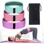 Imagem de Kit 3 Faixas Elásticas Exercícios Resistance Bands Hip