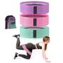 Imagem de Kit 3 Faixas Elásticas Exercícios Resistance Bands Hip