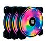 Imagem de Kit 3 Fan Rgb Para Computador Gabinete Cpu + Hub Controlador E Controle Remoto