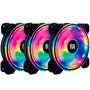 Imagem de Kit 3 Fans Cooler RGB Fans com 24 LEDs 120mm x 25mm Velocidade 1300rpm Rolamento Hidráulico