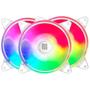 Imagem de Kit 3 Fans Cooler RGB Transparente RGB Fans com 8 LEDs Dimensões 120mm x 25mm