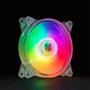 Imagem de Kit 3 Fans Cooler RGB Transparente RGB Fans com 8 LEDs Dimensões 120mm x 25mm