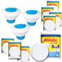 Imagem de Kit 3 Flutuadores para Piscinas + 8 Pastilhas de Cloro Hidroall 200g 3x1