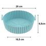 Imagem de KIT 3 Forma De Silicone Para Air Fryer Forno Microondas Fritadeira Assadeira  Reutilizável Antiaderente Flexível