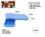 Imagem de Kit 3 Formas de Gelo De Silicone C/ Tampa 24 Cubos Livre BPA