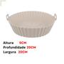 Imagem de Kit 3 Formas de Silicone para Air Fryer  Reutilizável Antiaderente e Fácil de Limpar