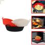 Imagem de Kit 3 Formas de Silicone para Air Fryer  Reutilizável Antiaderente e Fácil de Limpar