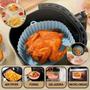 Imagem de Kit 3 Formas de Silicone para Air Fryer  Reutilizável Antiaderente e Fácil de Limpar