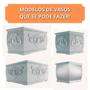 Kit 3 Formas Para Vasos em Gesso Jardinagem - Decorativas Imagem de Kit 3 Formas Para Vasos em Gesso Jardinagem