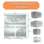Kit 3 Formas Para Vasos em Gesso Jardinagem - Decorativas Imagem de Kit 3 Formas Para Vasos em Gesso Jardinagem