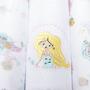 Kit 3 Fraldas Papi 63x63cm com Ponto Elize Sereia Imagem de Kit 3 Fraldas Papi 63x63cm com Ponto Elize Sereia
