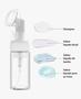 Imagem de Kit 3 Frasco pump para limpeza facial com escova de silicone prático útil