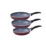 Imagem de Kit 3 Frigideiras Antiaderentes Oikos Base 18, 20 e 22 cm