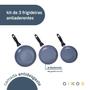 Imagem de Kit 3 Frigideiras Antiaderentes Oikos Base 18, 20 e 22 cm
