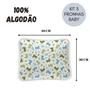 Imagem de Kit 3 Fronhas para Travesseiro Bebê 100% Algodão Estampada Berço - Fofossauro - Sul Brasil