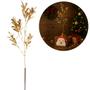 Kit 3 Galhos Decorativo Natalino Folhagens Douradas Metalizadas 55cm - Magizi - Yangzi Imagem de Kit 3 Galhos Decorativo Natalino Folhagens Douradas Metalizadas 55cm - Magizi
