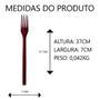 Imagem de Kit 3 garfo para churrasco 37CM em madeira maciça artesanal