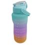 Imagem de Kit 3 garrafa de agua squeeze colorida frases motivacionais 