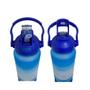 Imagem de KIT 3 Garrafas Água Squeeze Galão com adesivos lembretes beber agua com suporte para celular Design AZUL