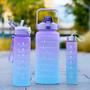 Imagem de Kit 3 garrafas de água  com 2l / 800ml / 300ml coloridas
