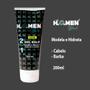 Imagem de Kit 3 Gel Balm para Barba e Modelador de Cabelos 21 200ml H.O.Men Black Hair Care