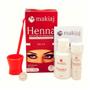 Imagem de Kit 3 Henna Sobrancelha Makiaj Efeito Natural + Anel Batoque Acrílico Rosa Medidor