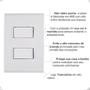 Imagem de Kit 3 Interruptor Duplo 10A Branco Embutir Liz Tramontina
