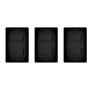 Imagem de Kit 3 Interruptores Duplo Simples Preto 16A C/Placa Fame