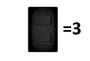 Imagem de Kit 3 Interruptores Duplo Simples Preto 16A C/Placa Fame