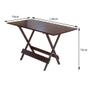 Imagem de Kit 3 Jogos de Mesa Retangular Dobravel em Madeira Padrão 120x70 com 4 Cadeiras - Imbuia