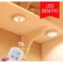 Imagem de Kit 3 Lâmpada Iluminaria Led Com Controle Sem Fio Remoto
