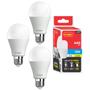 Imagem de Kit 3 Lâmpada LED Bulbo 15w 1311 Lumens Alta Potência Luz Branco Frio 6500K Autovolt 100V/240V E27 Longa Vida Útil A60