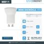 Imagem de Kit 3 Lâmpada Led Mini Dicroica MR11 4w Save Energy 2700k Branco Quente