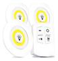 Imagem de Kit 3 Lâmpada Led Spot Sem Fio Controle Remoto luz