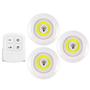 Imagem de Kit 3 Lampada Luminaria Led Spot Sem Fio Com Controle Remoto