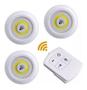 Imagem de Kit 3 Lampada Luminaria Led Spot Sem Fio Controle Remoto