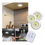 Imagem de Kit 3 Lampada Luminaria Led Spot Sem Fio Controle Remoto