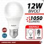 Imagem de Kit 3 Lâmpada Pera Led 12W Luz Branco Frio 6500K Bulbo Soquete E27 Bivolt - HE1050 AVANT