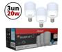 Imagem de Kit 3 Lâmpadas Bulbo High Power LED 20W 6500K Luz Branca Bivolt Avant